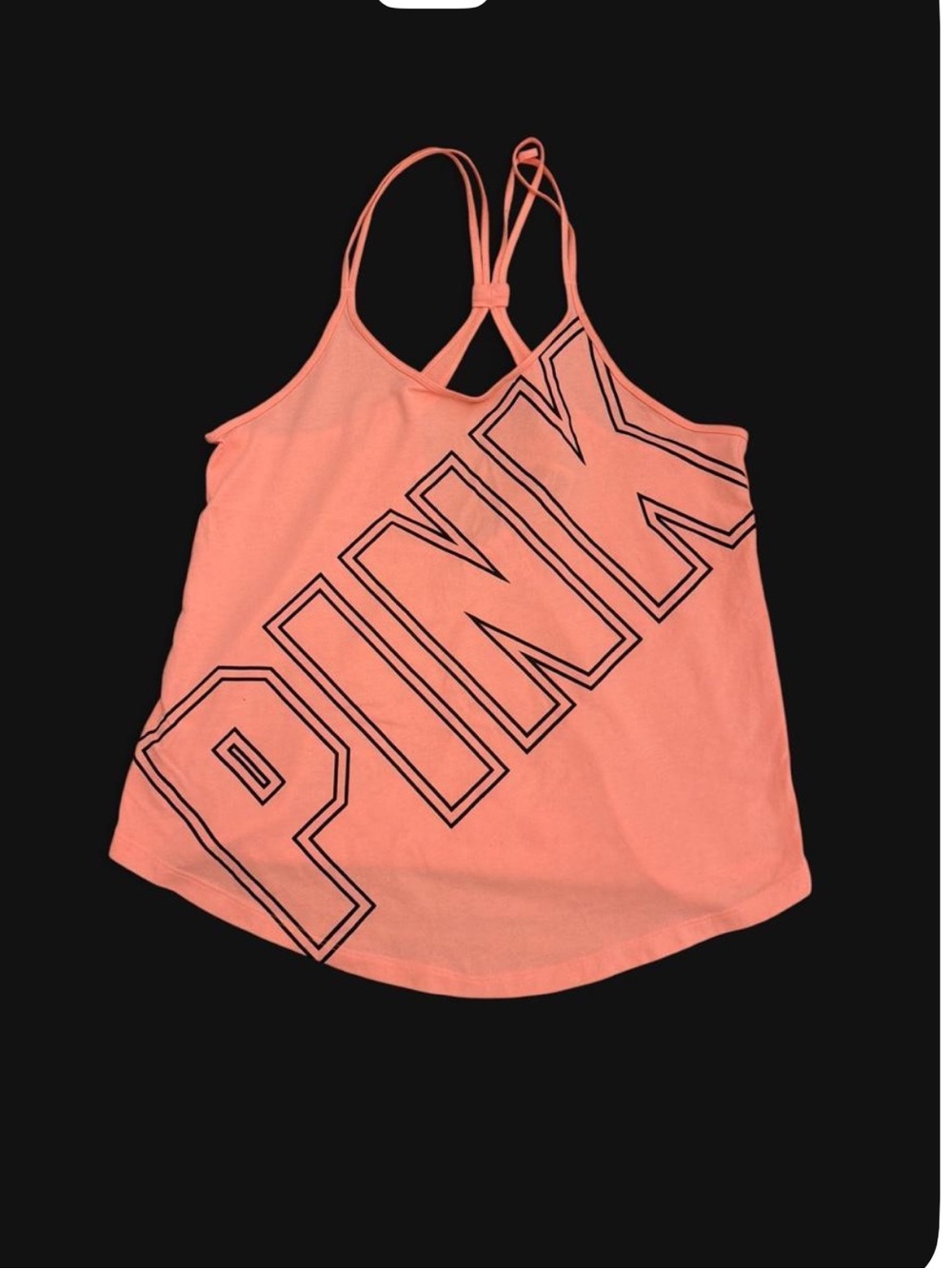PINK Victoria's Secret Coral Graphic Strappy Tank